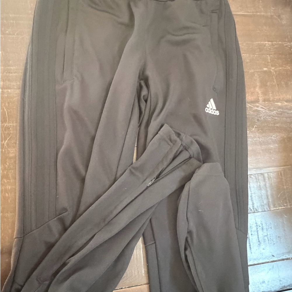 adidas Black Kids Track Pants with Logo